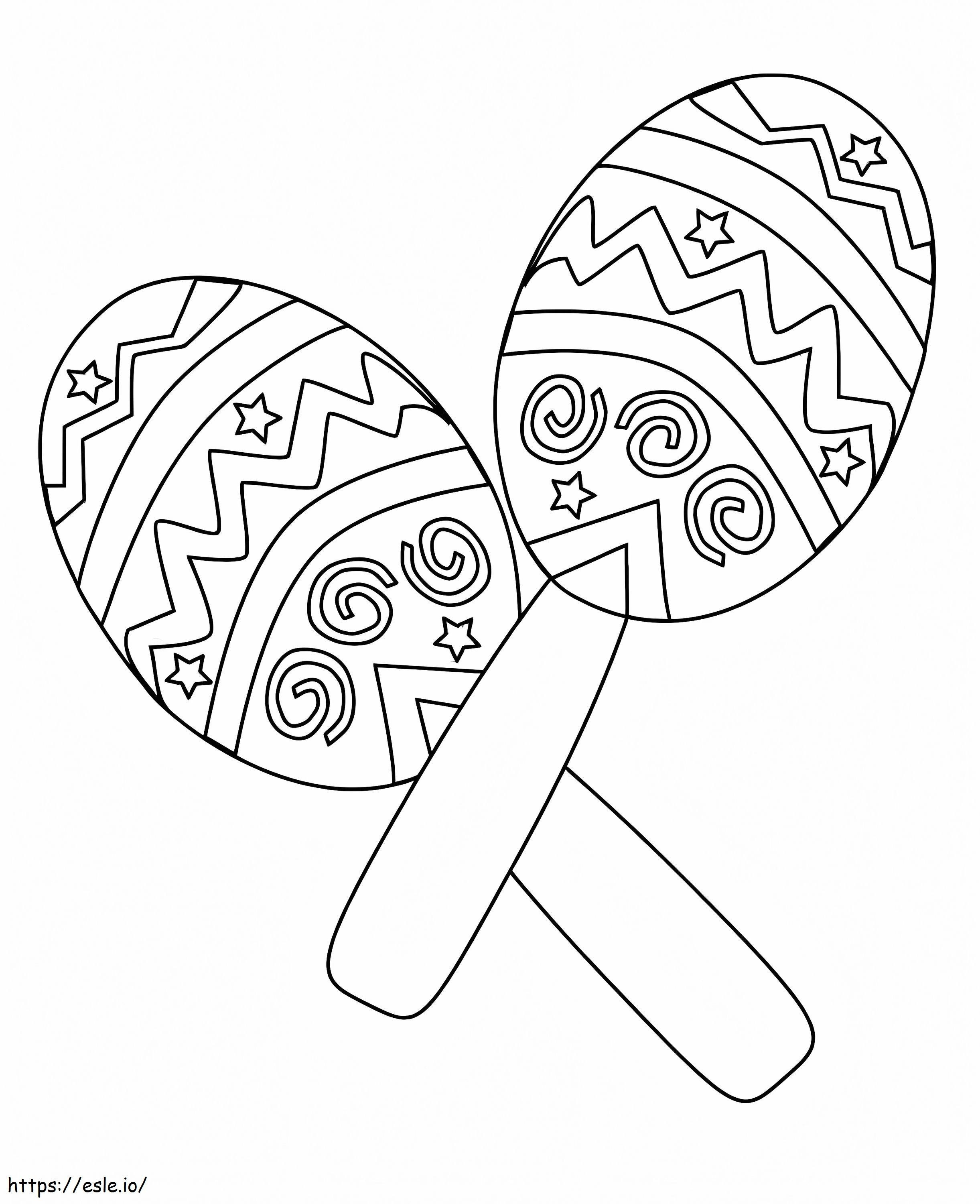 Cool Maracas coloring page