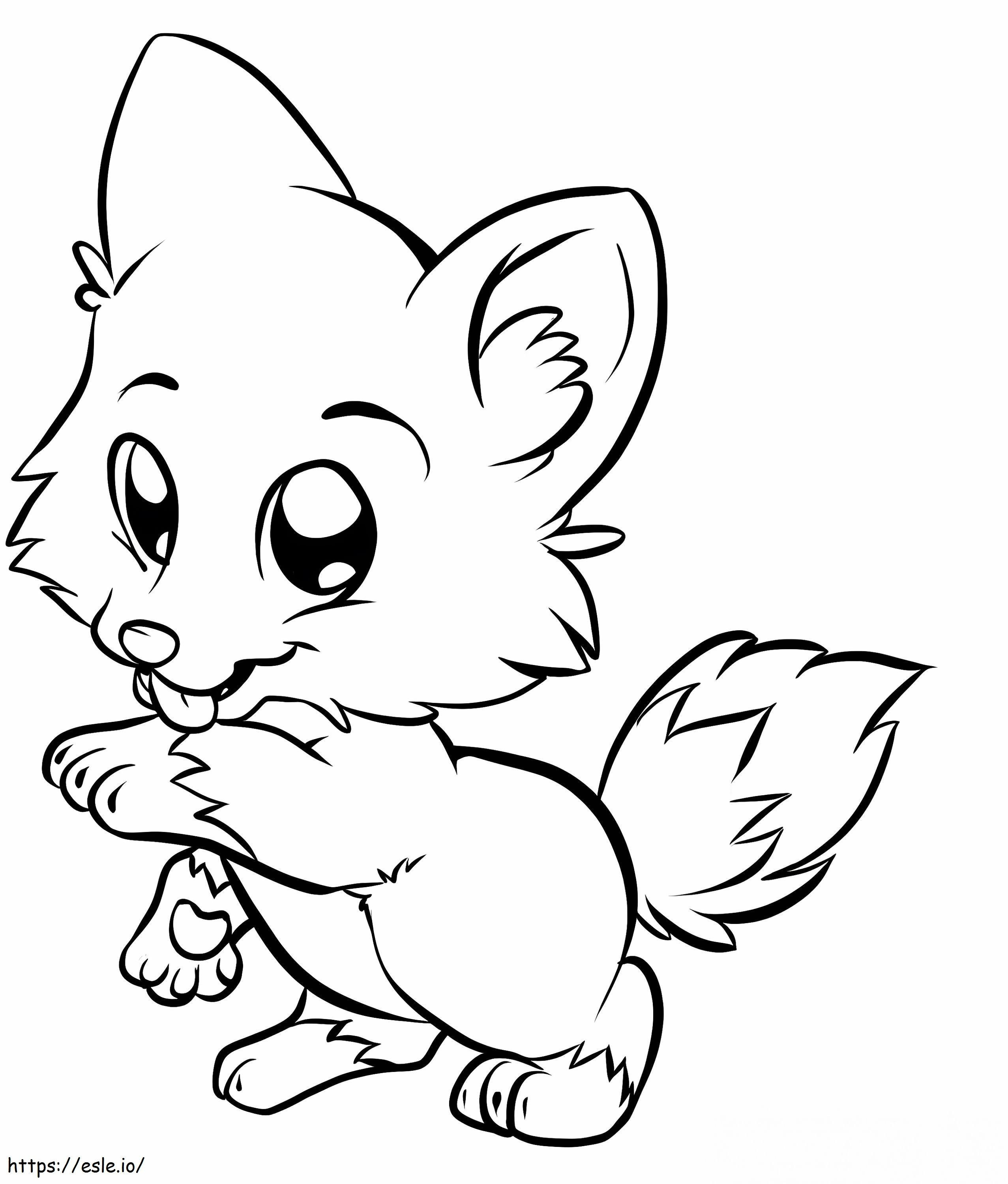 Vauva Fox värityskuva