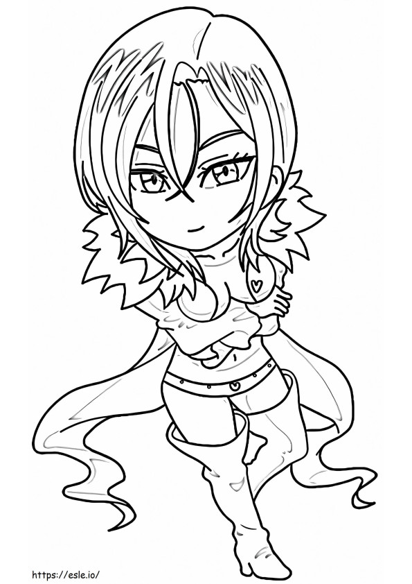 Chibi Merlin coloring page