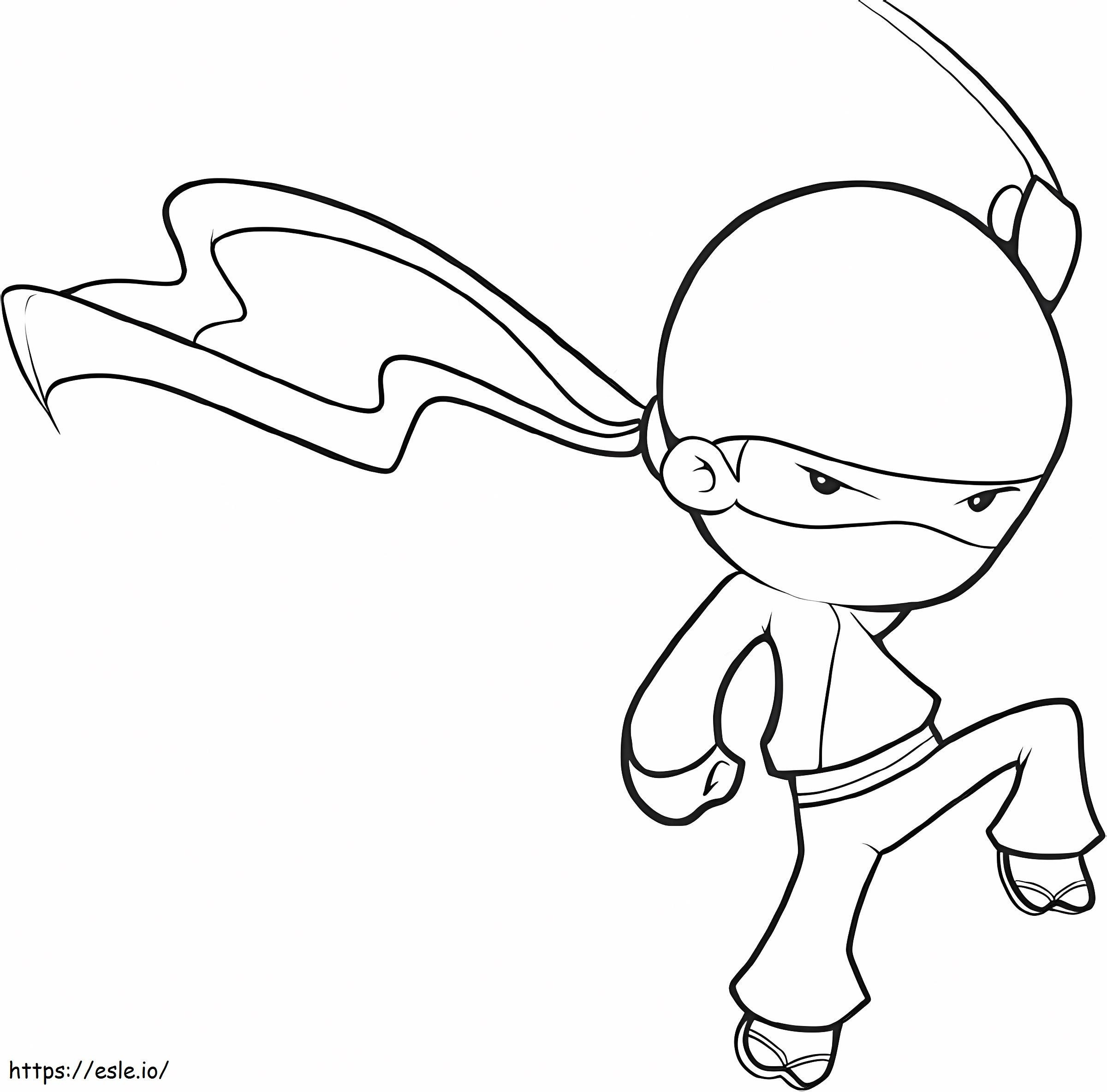 Coloriage Ninja 1 à imprimer dessin