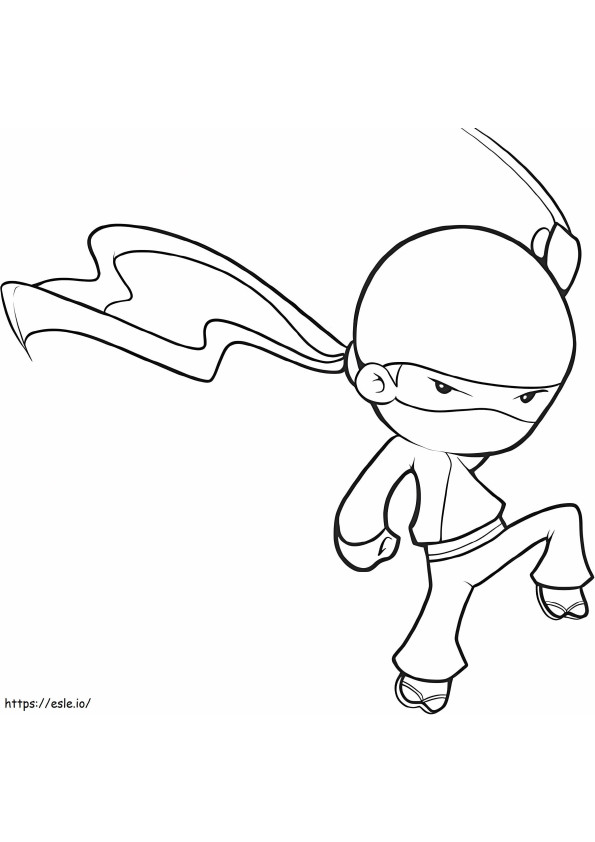 Ninja 1 para colorir
