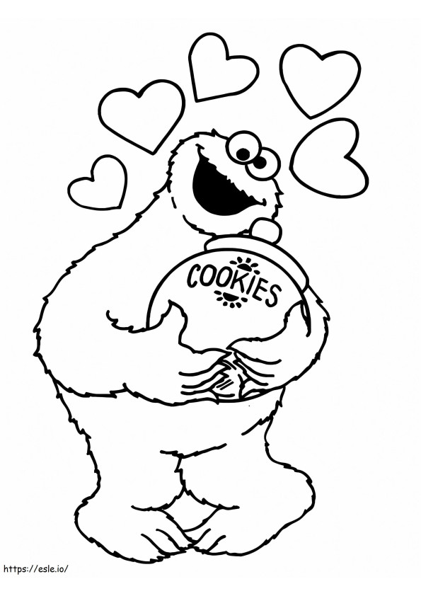 Monstru Fericit Cookie de colorat