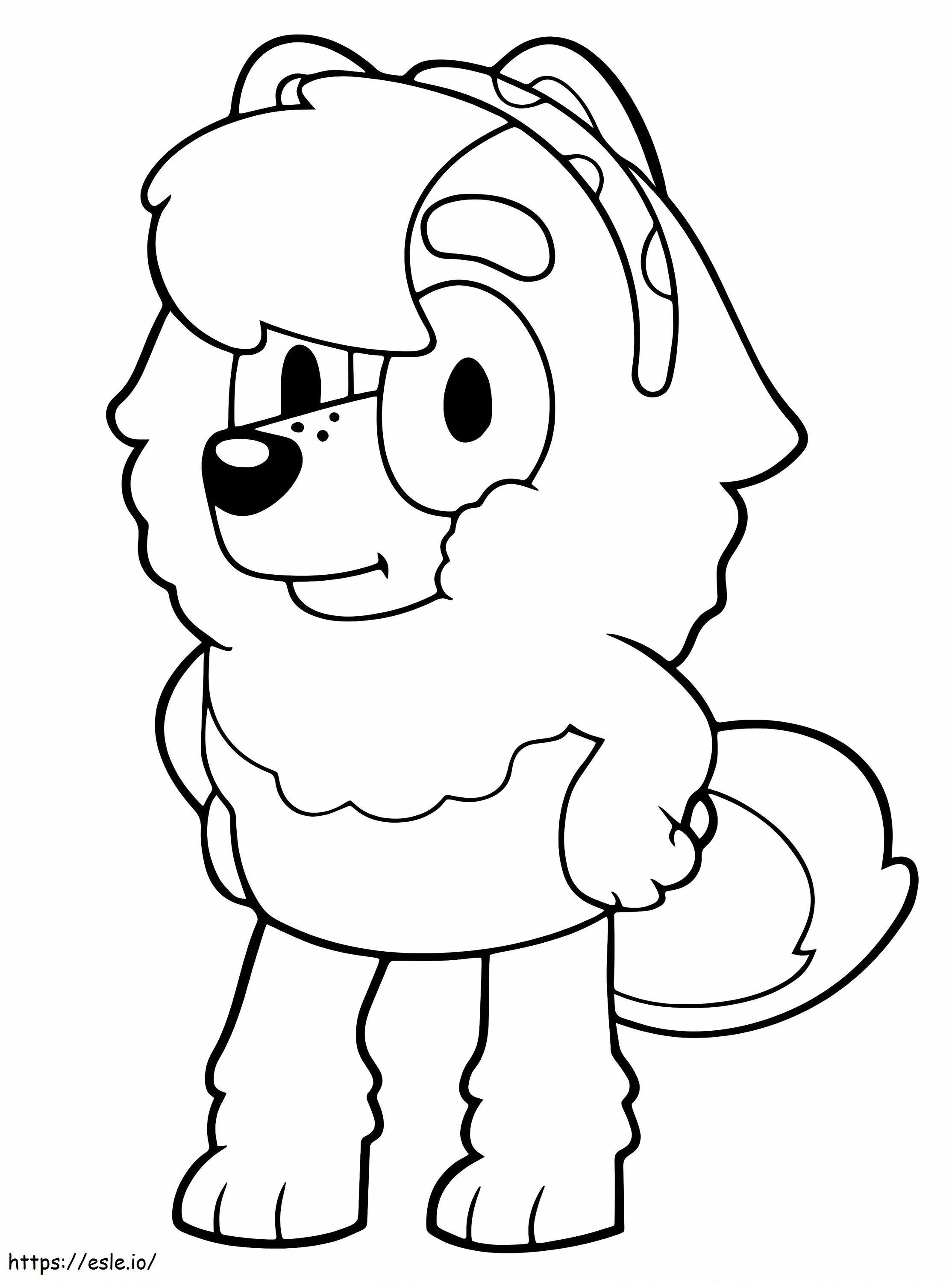 Spitz Judo From Bluey coloring page