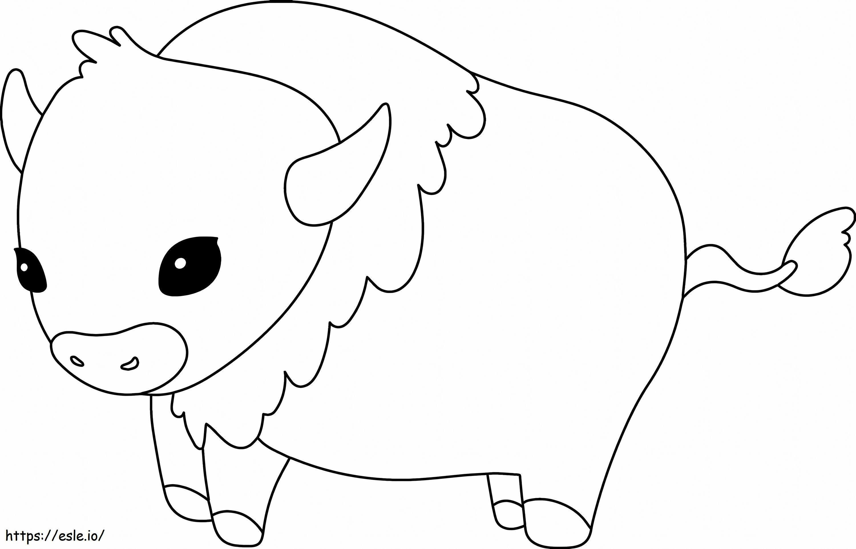 Piccolo Bufalo da colorare