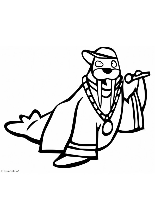 Cool Walrus coloring page