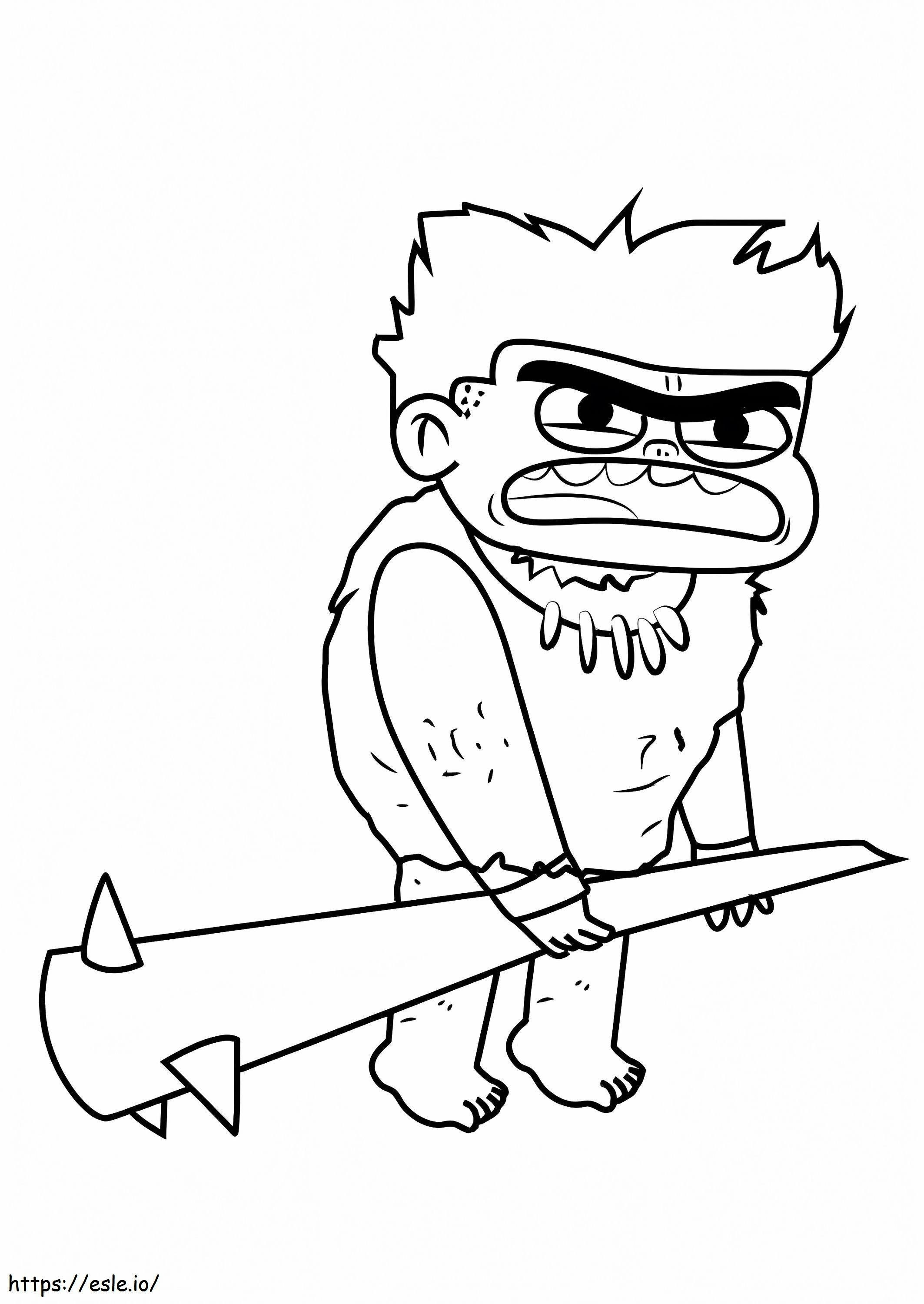Angry Caveman coloring page