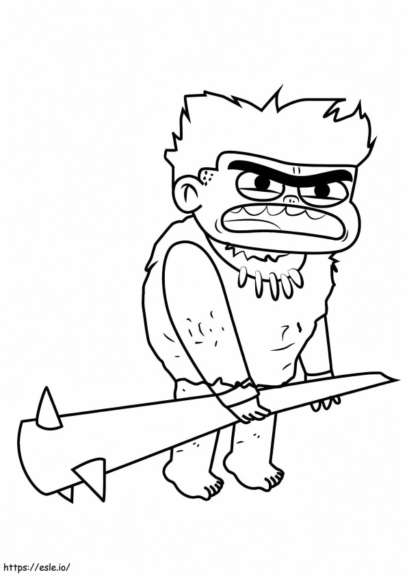 Angry Caveman coloring page