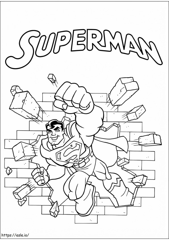 Coloriage Superman de super amis à imprimer dessin