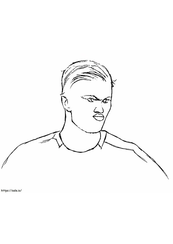 Funny Erling Haaland coloring page