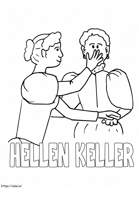 Helen Keller 4 para colorir