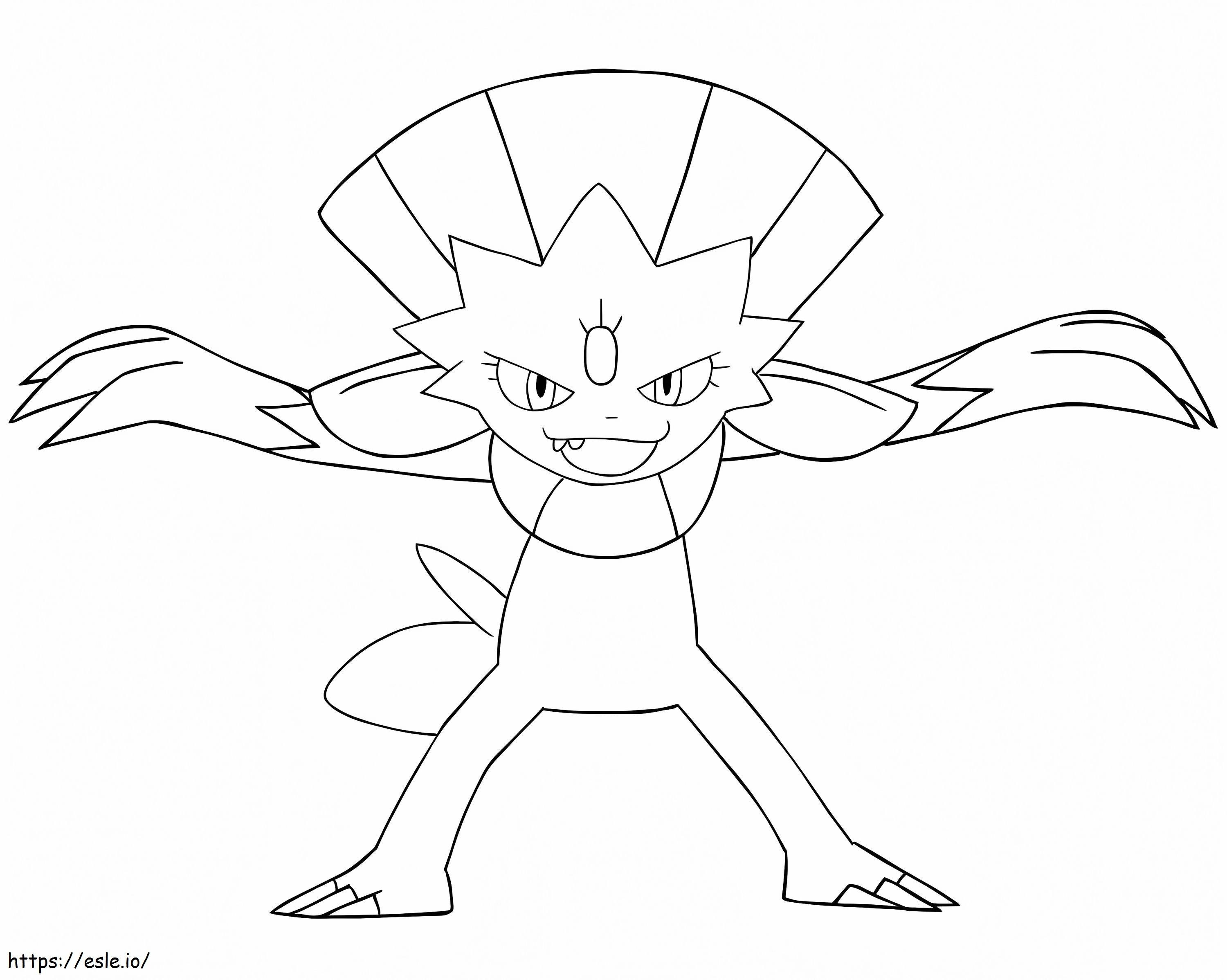 Weavile 3 coloring page