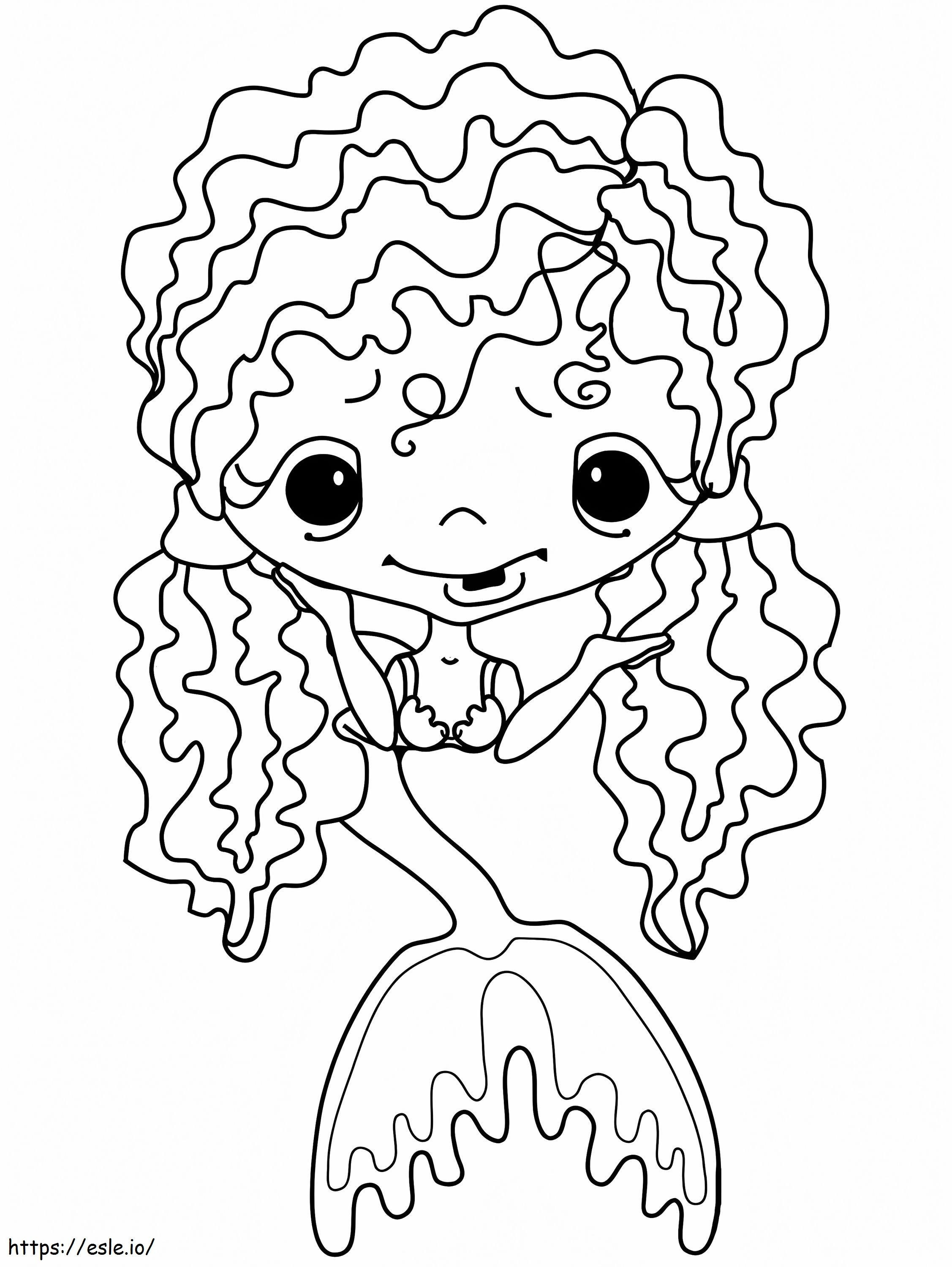 The Mermaid Smiles coloring page