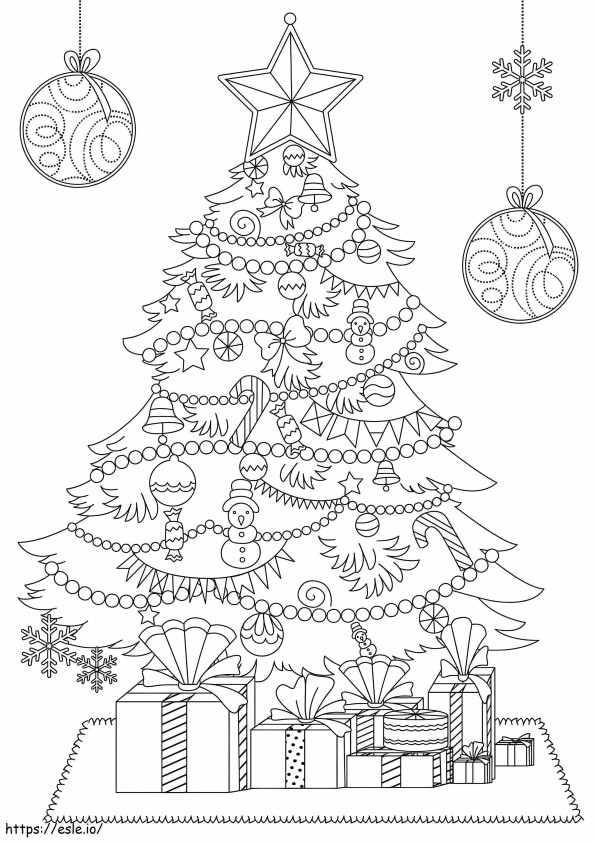 Coloriage Bon sapin de Noël à imprimer dessin