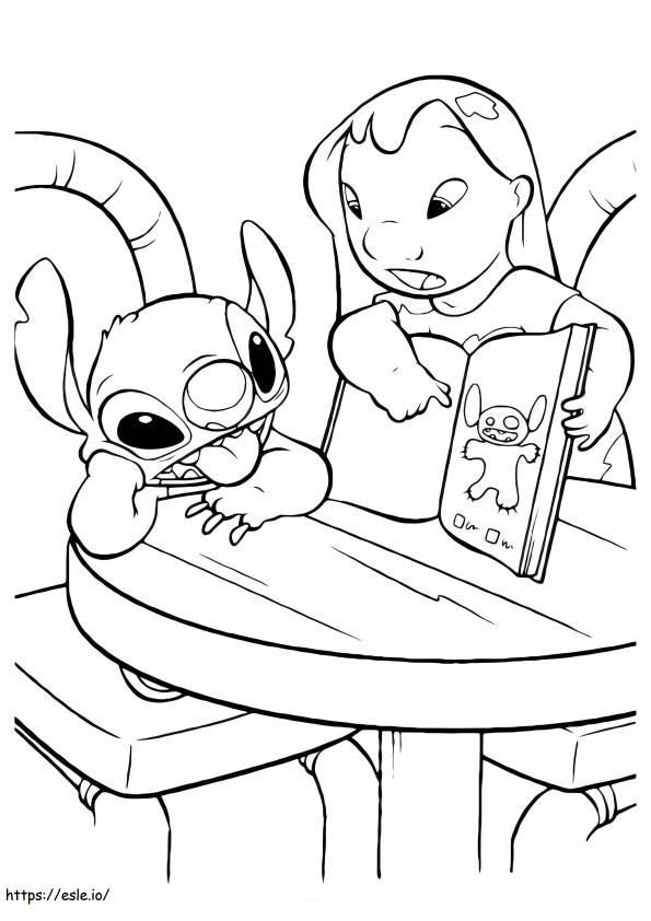 Cute Lilo And Stitch coloring page