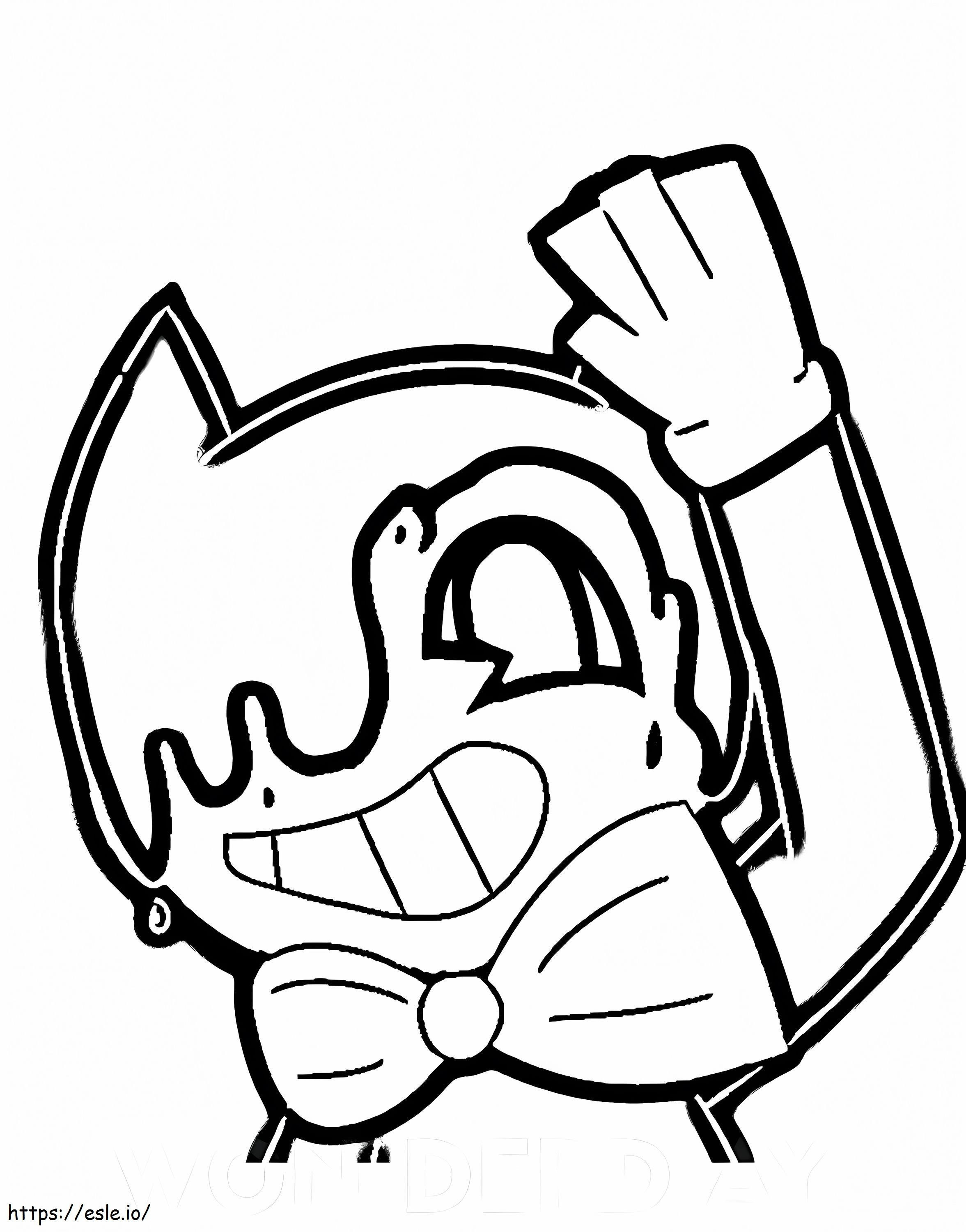 Bendy Waving Hand coloring page