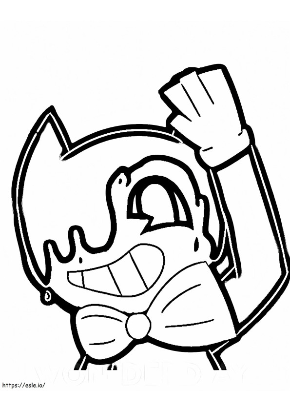Bendy Waving Hand coloring page