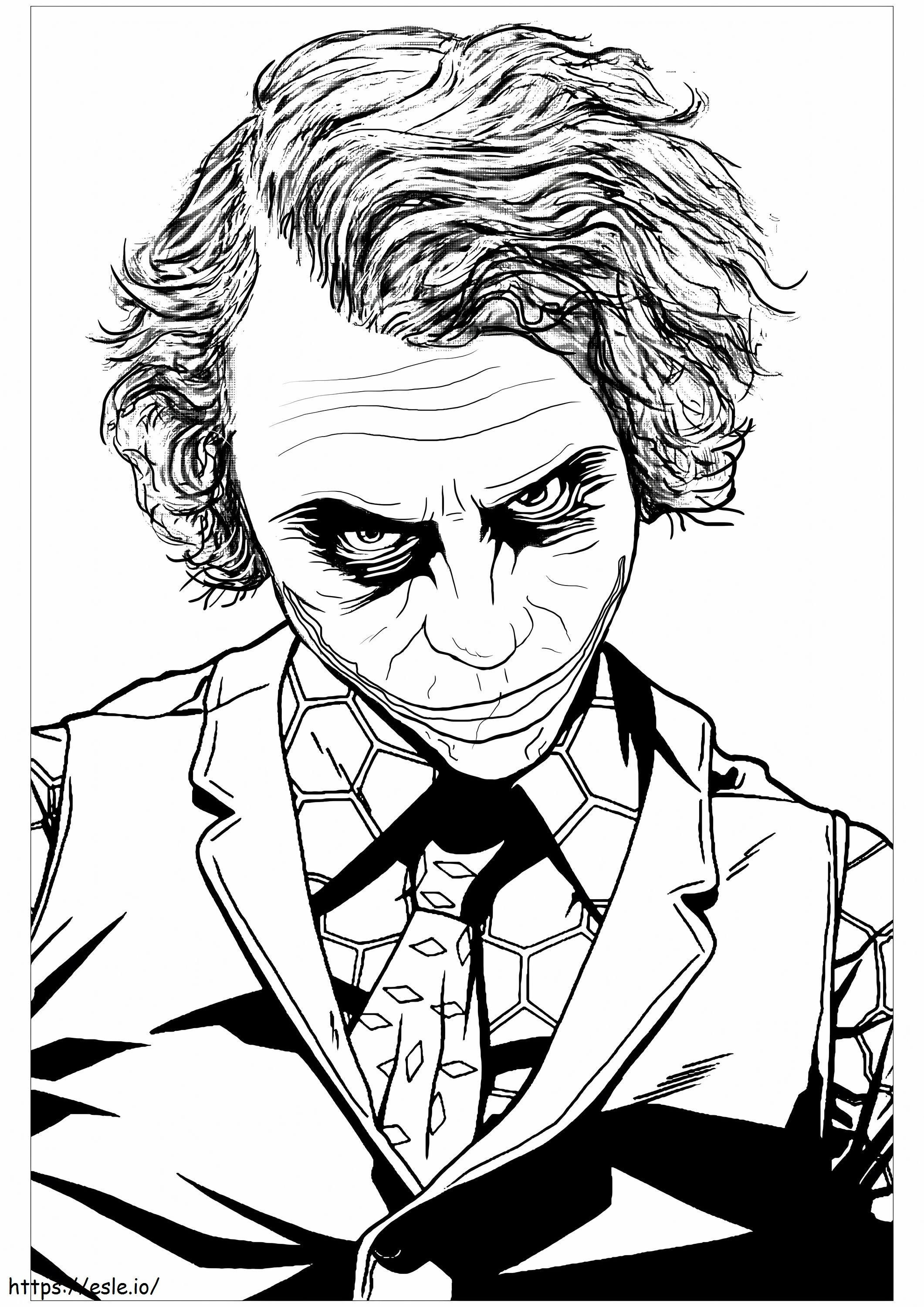 Coloriage Le registre de santé du Joker mis à l'échelle à imprimer dessin