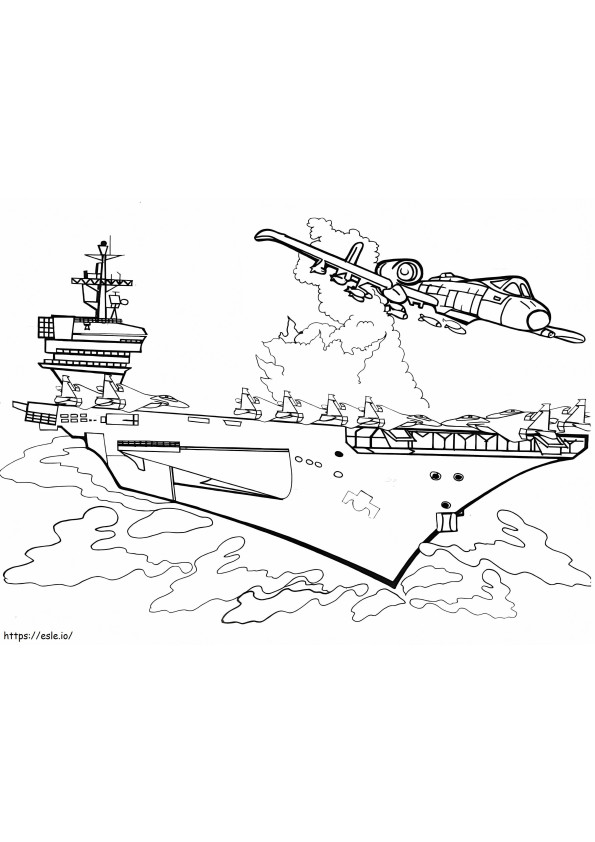 Aircraft Attacks coloring page