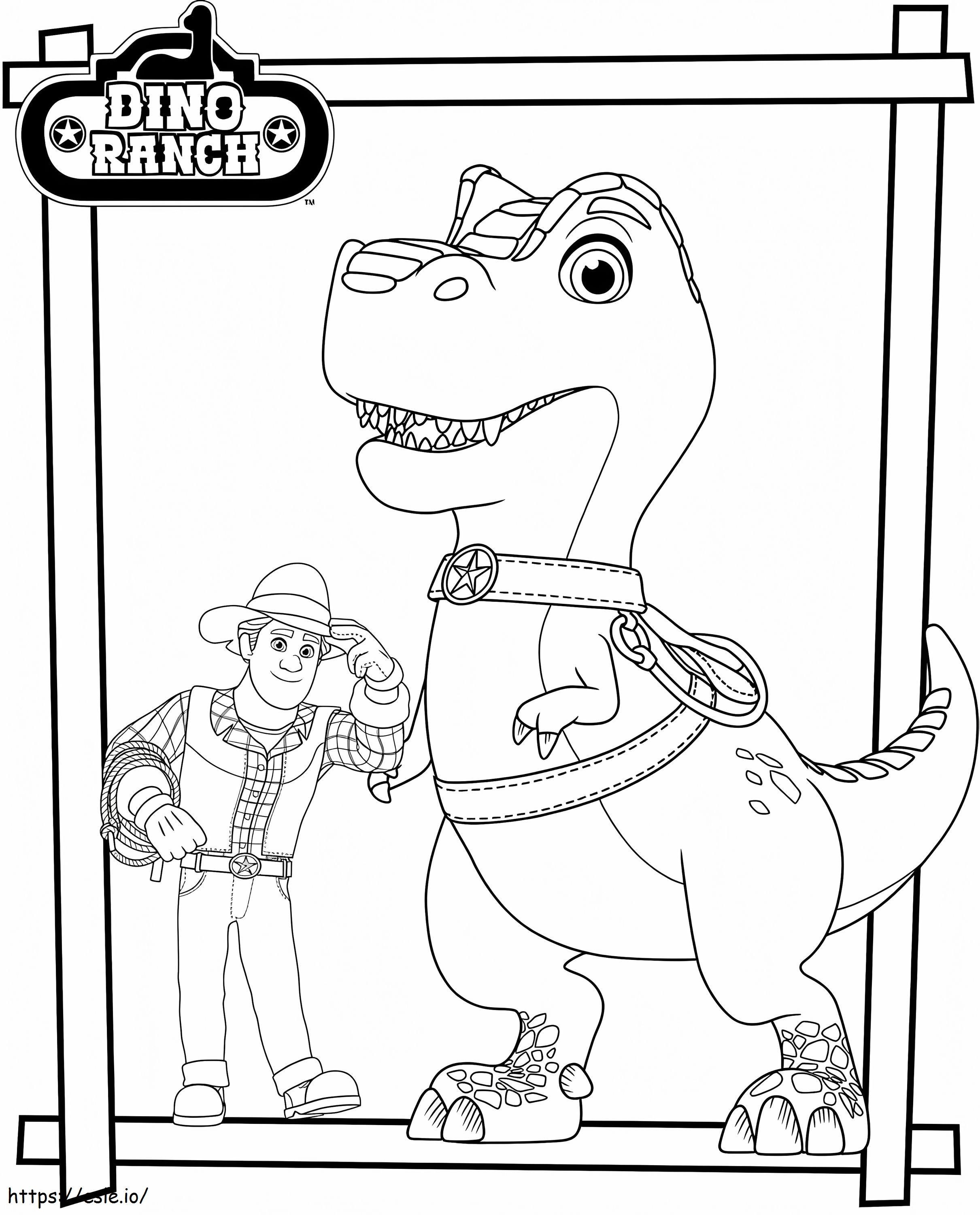 Bo And Biscuit From Dino Ranch coloring page