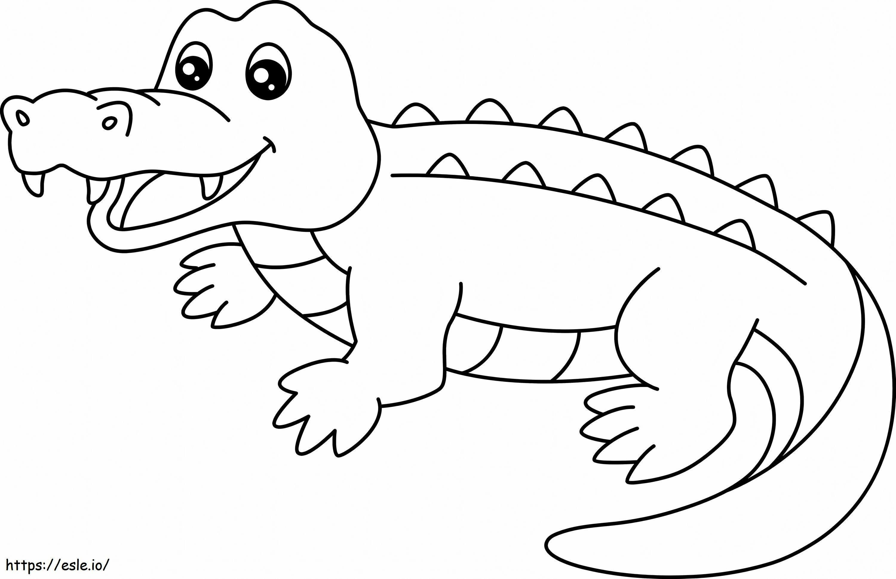 Coloriage Génial Crocodile 1 à imprimer dessin