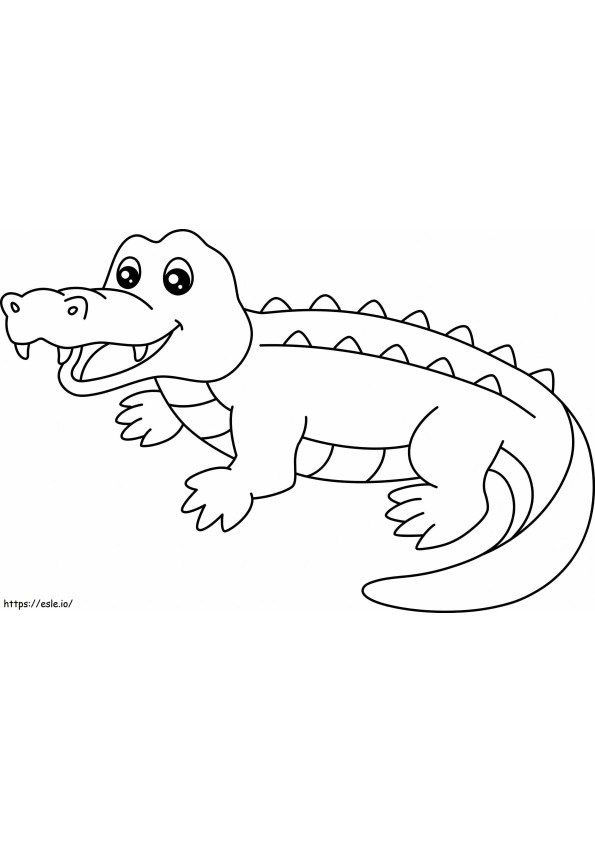 Awesome Crocodile 1 coloring page