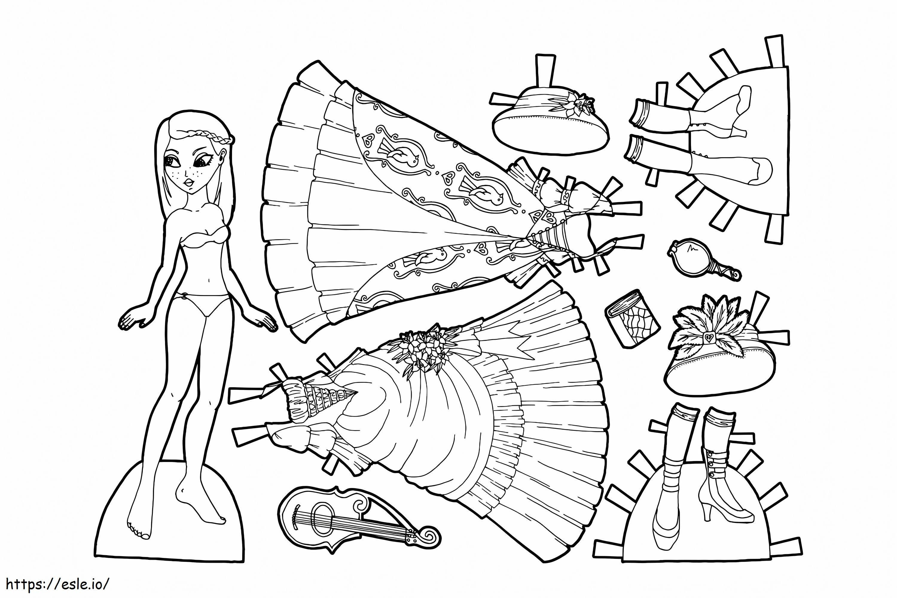 Paper Dolls 30 coloring page