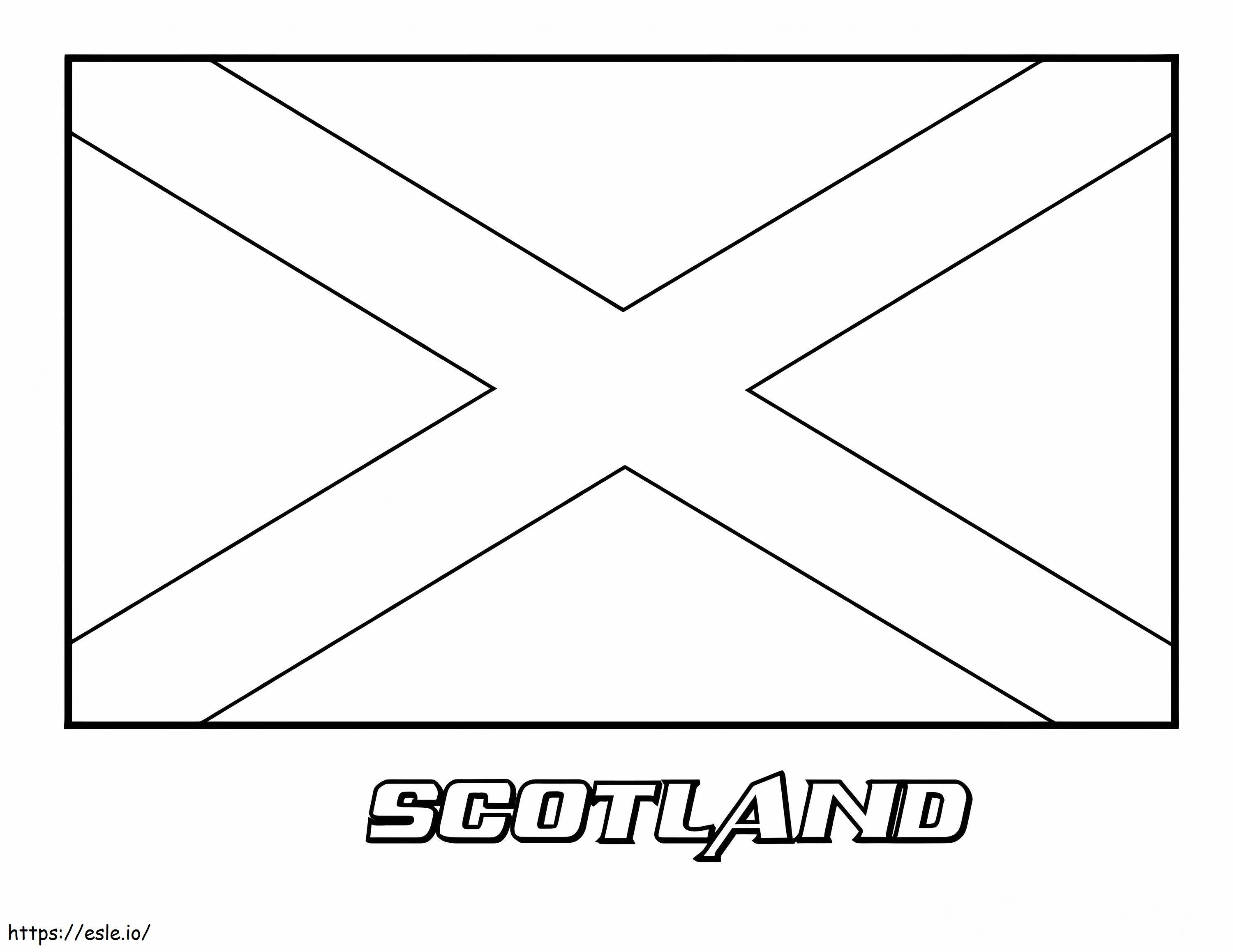 Bendera Skotlandia Gambar Mewarnai