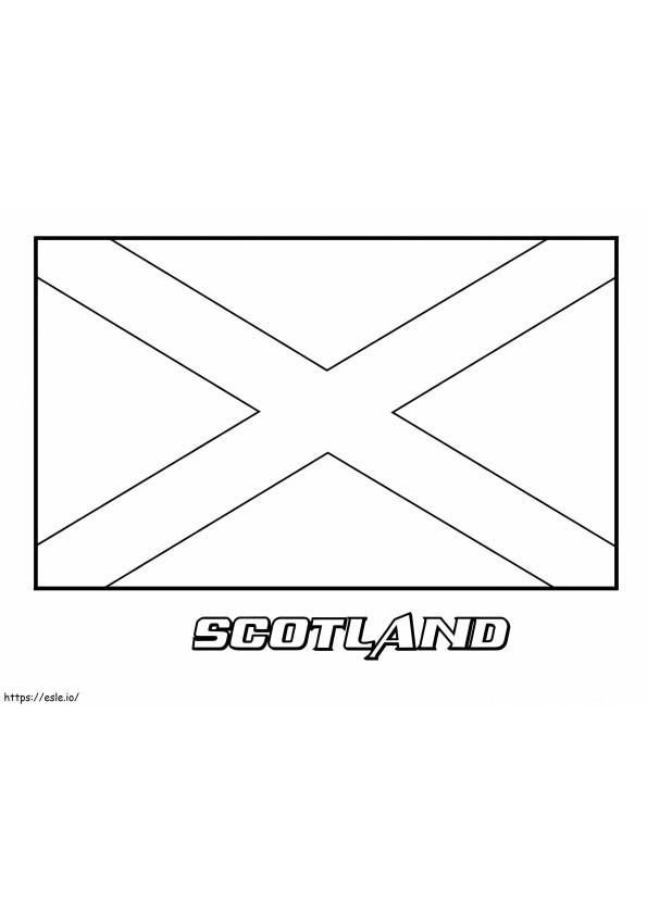 Skócia zászló kifestő
