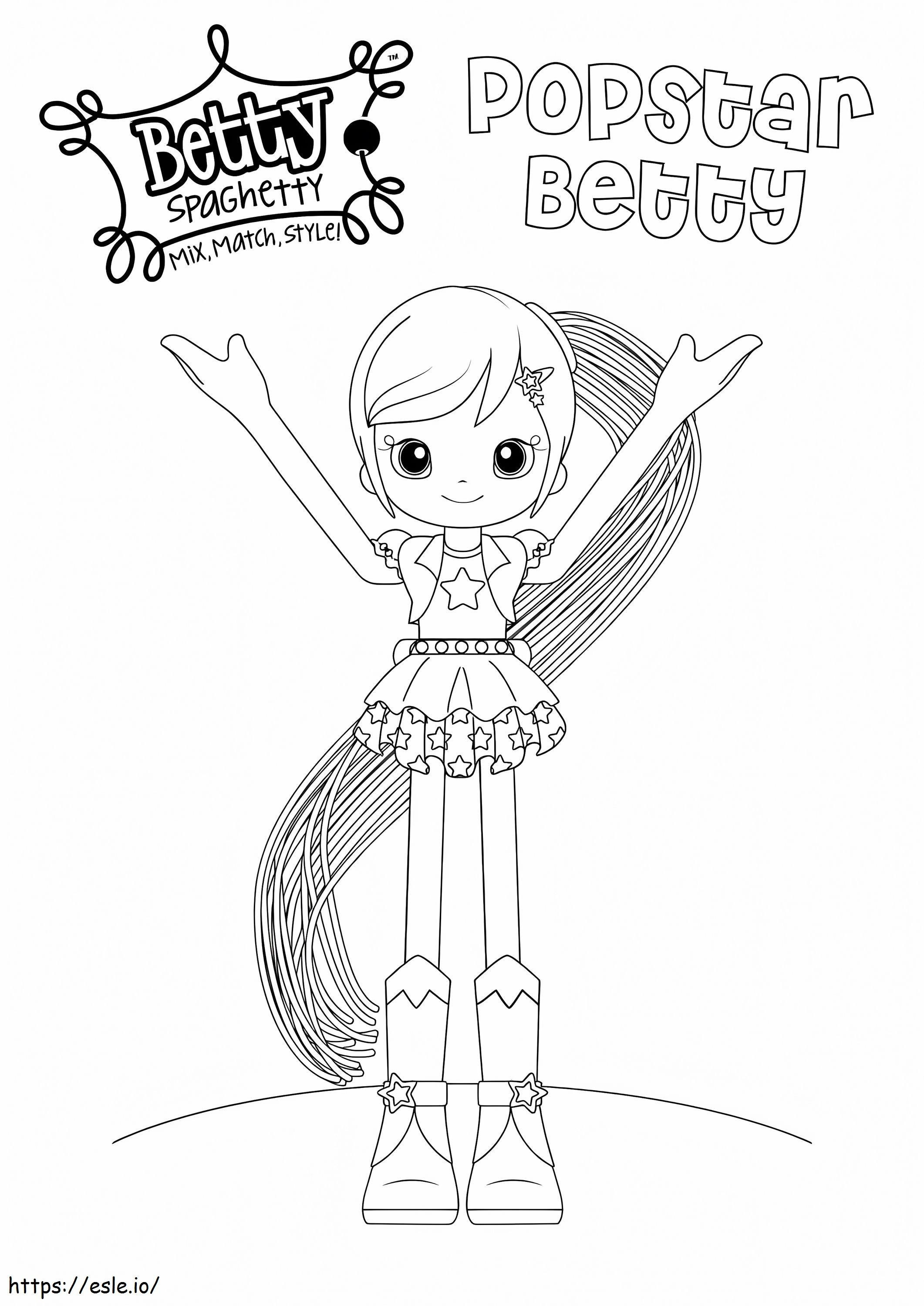 Popstar Betty coloring page