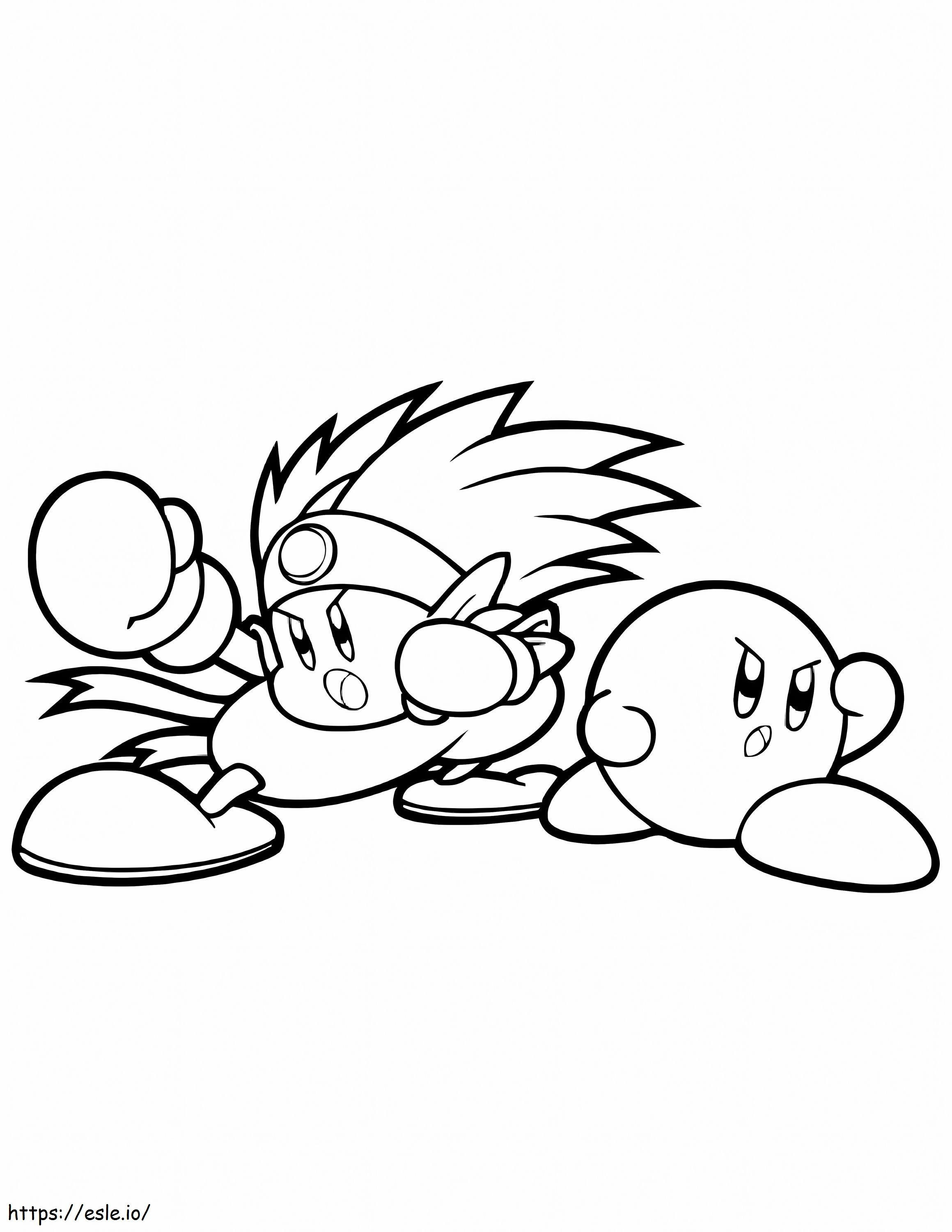 Kirby Boxeador coloring page