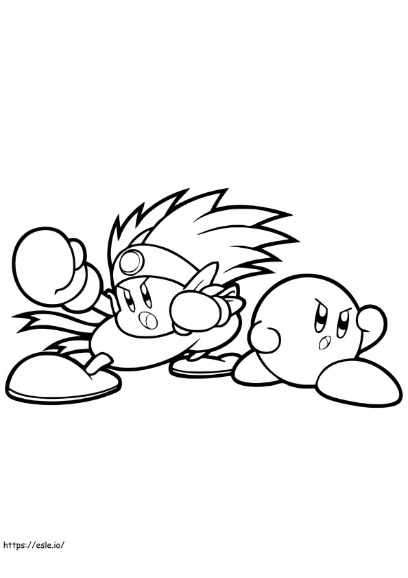 Kirby Boxeador coloring page