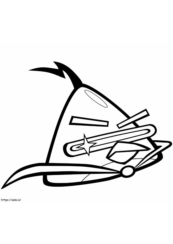 Fresh Yellow Angry Birds coloring page