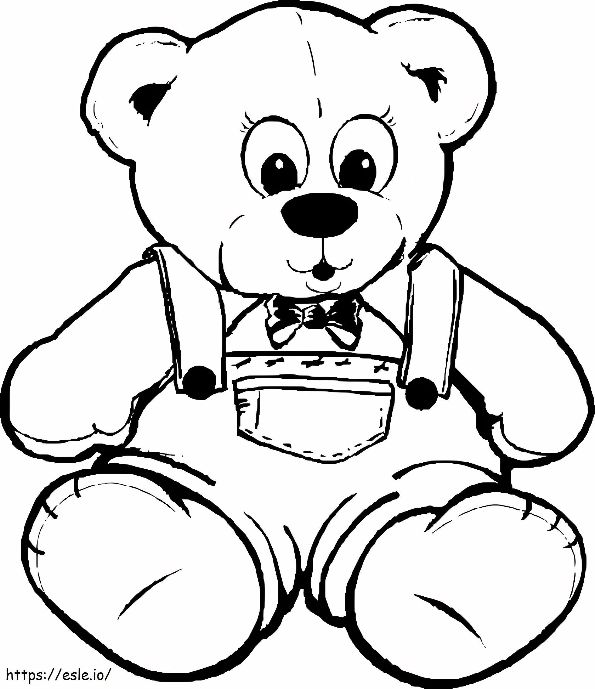 Disegno dell'orsacchiotto da colorare