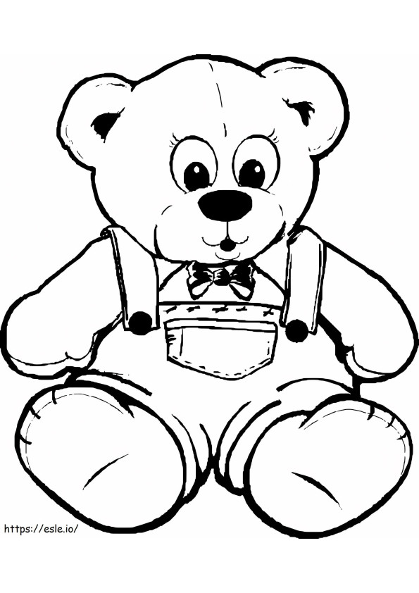Teddybeer tekening kleurplaat