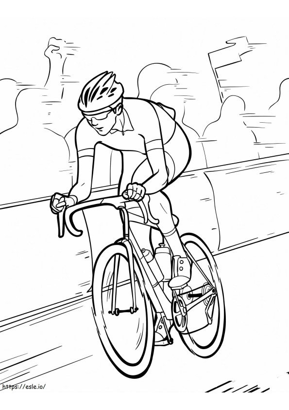 Atleta de ciclismo para colorir