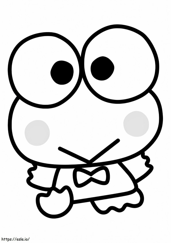 Lovely Keroppi coloring page