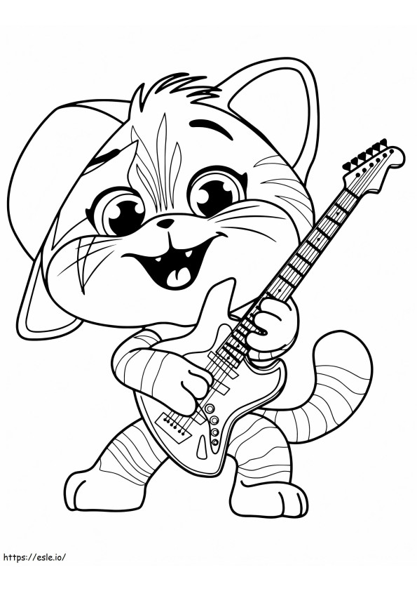 Happy Lampo From 44 Cats coloring page
