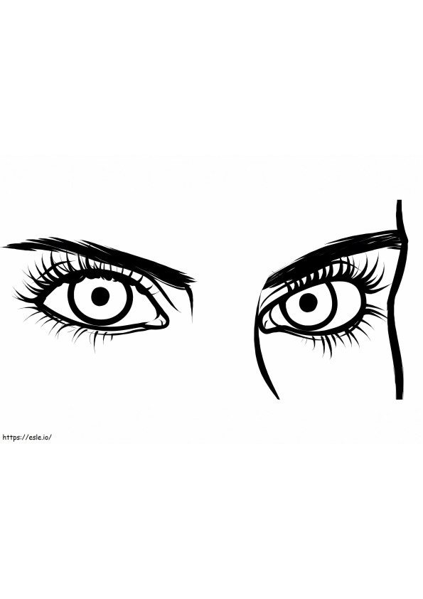 Woman Eyes coloring page
