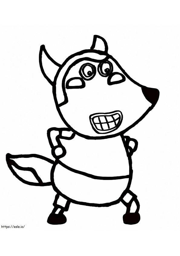 Zabawny Wolfoo 1 kolorowanka