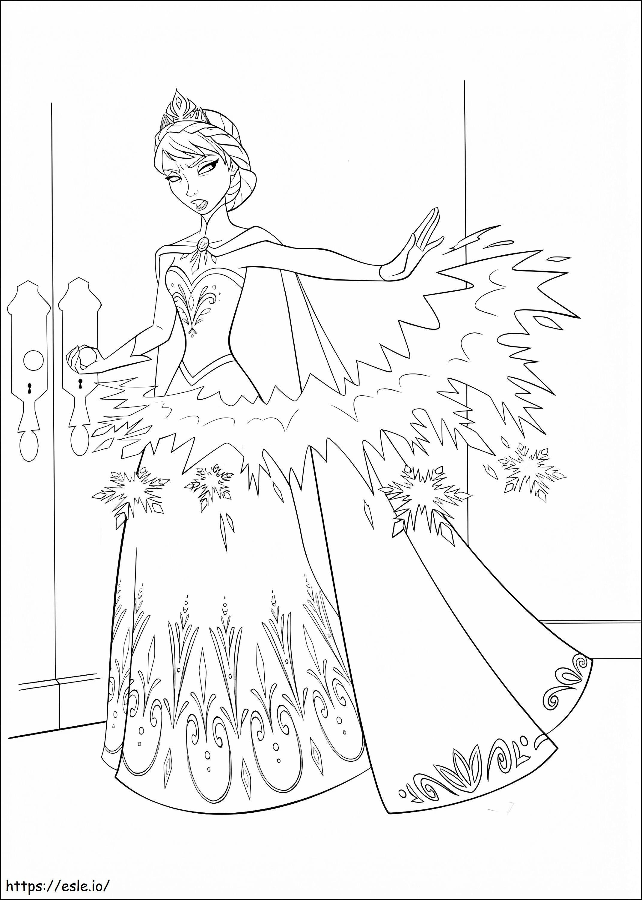 1534300810 Angry Elsa A4 coloring page