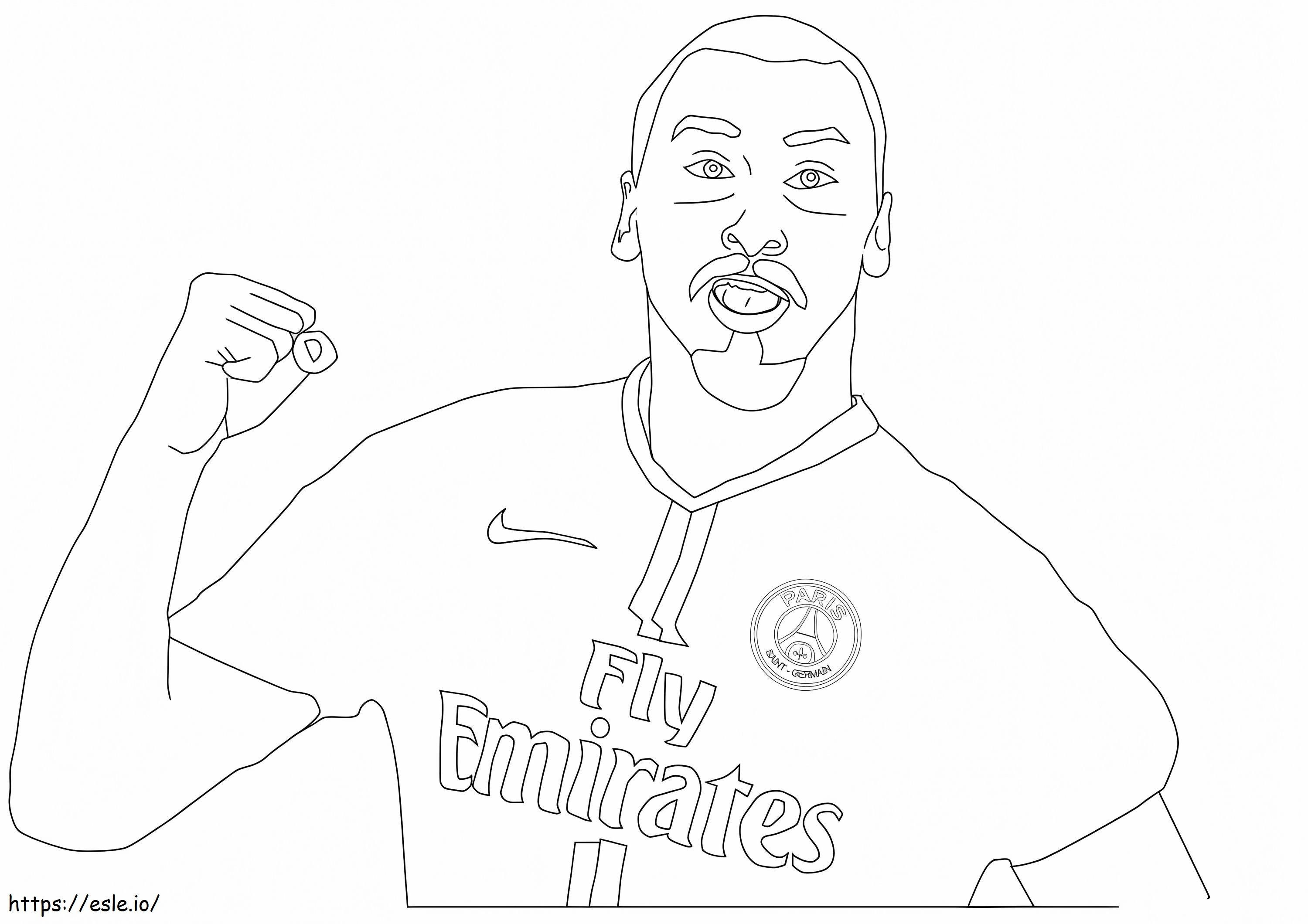 Coloriage Zlatan Ibrahimovic 3 à imprimer dessin