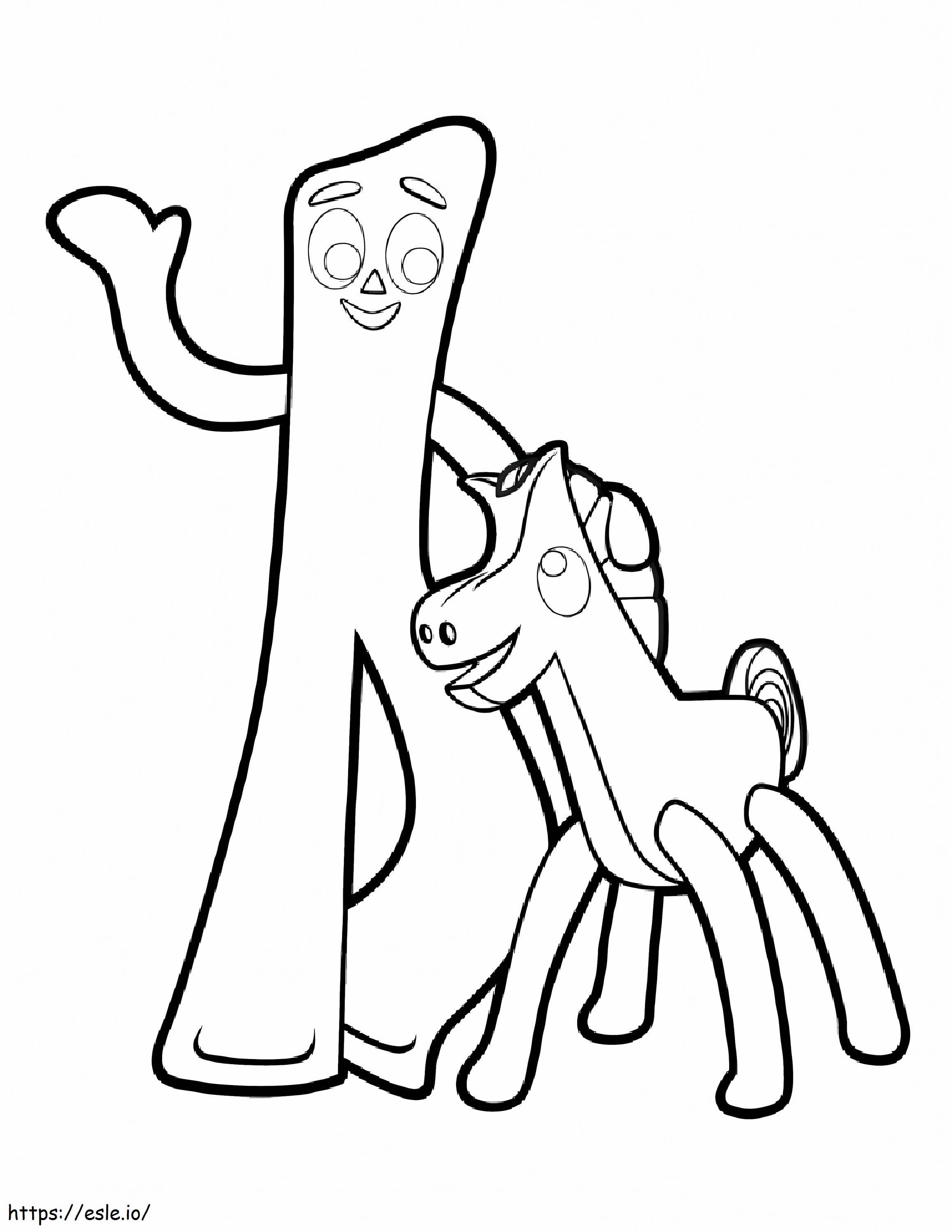Gumby y Pokey 2 para colorear