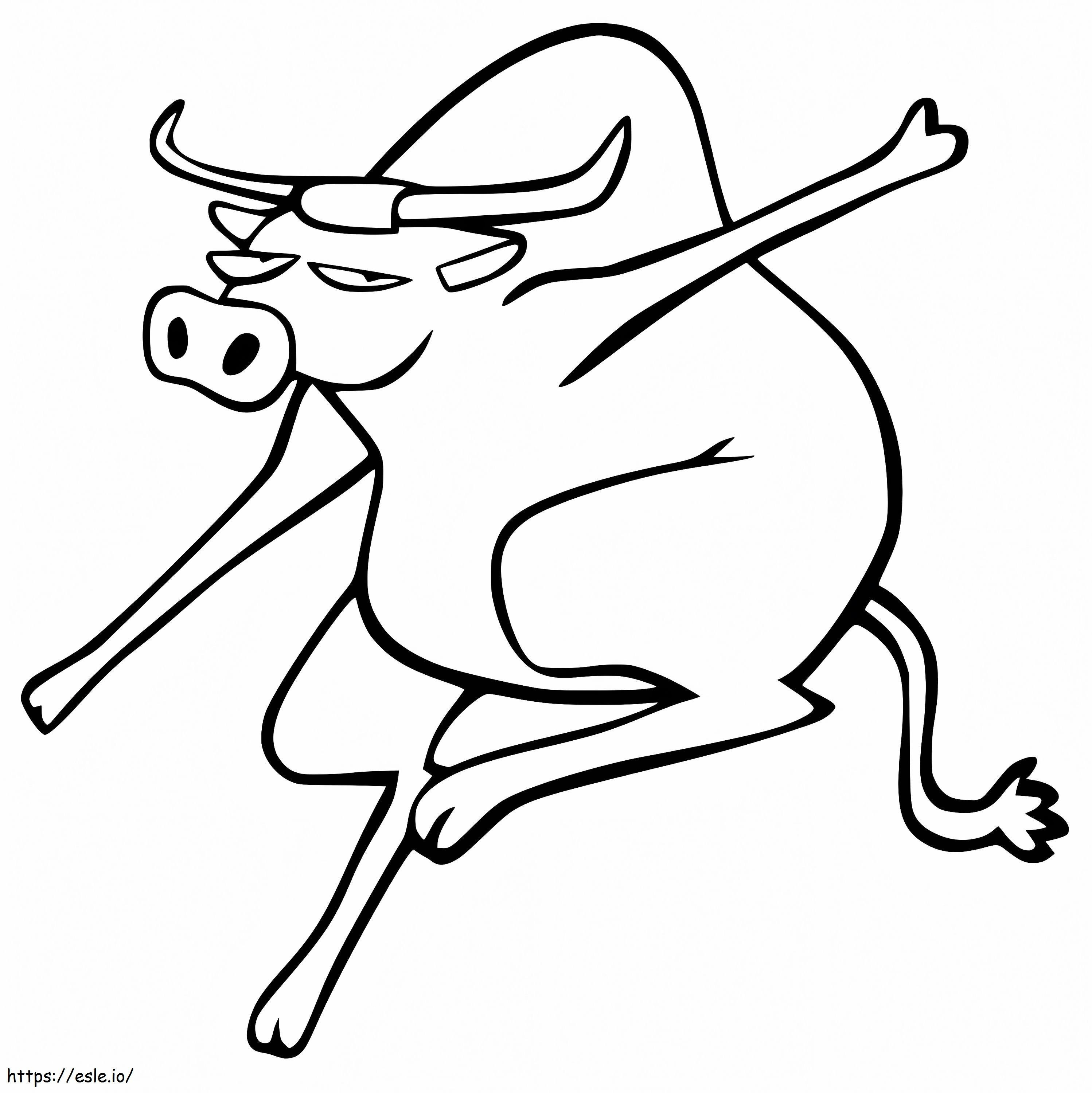A Funny Ox coloring page