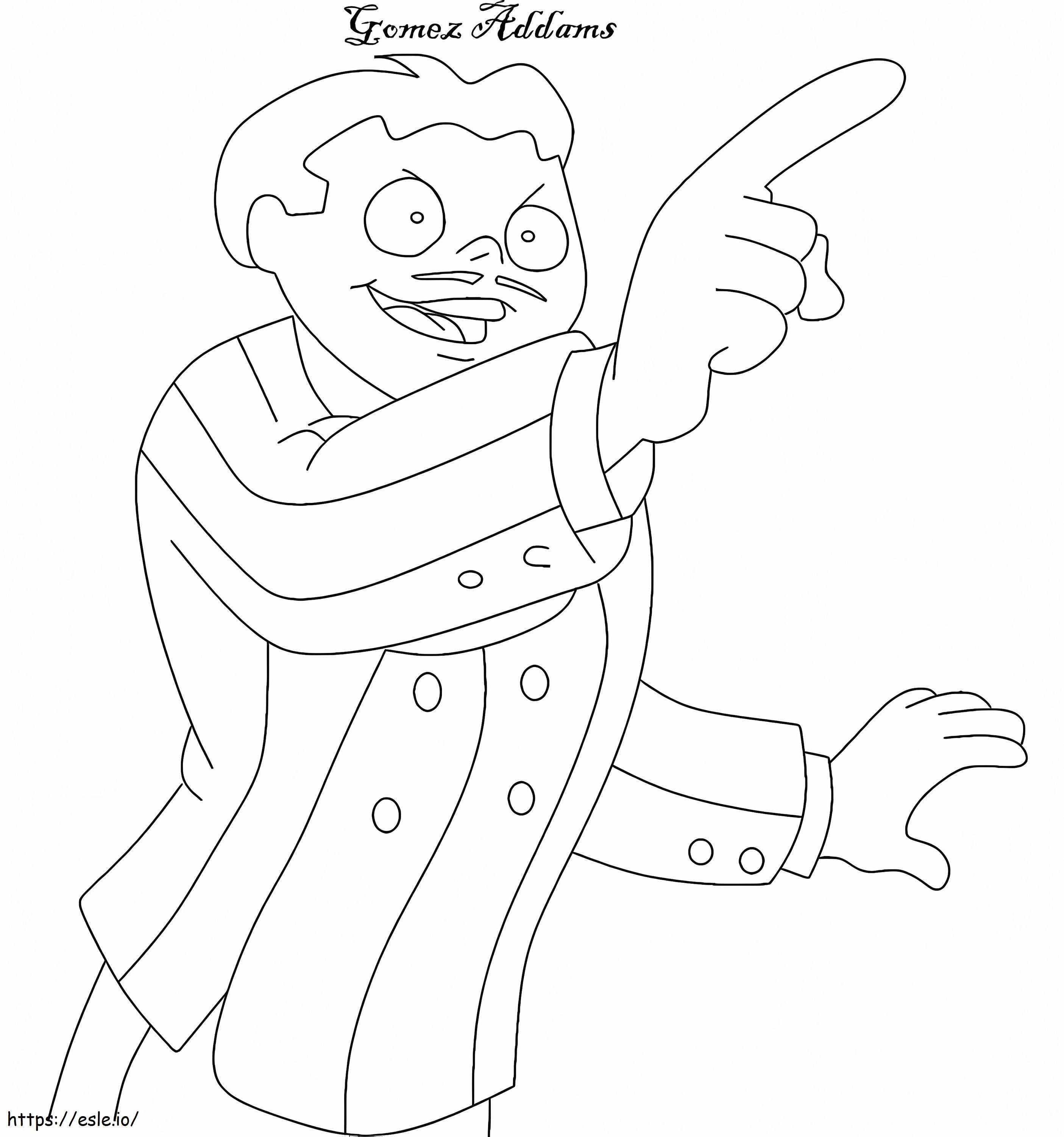 Gomez Addams coloring page