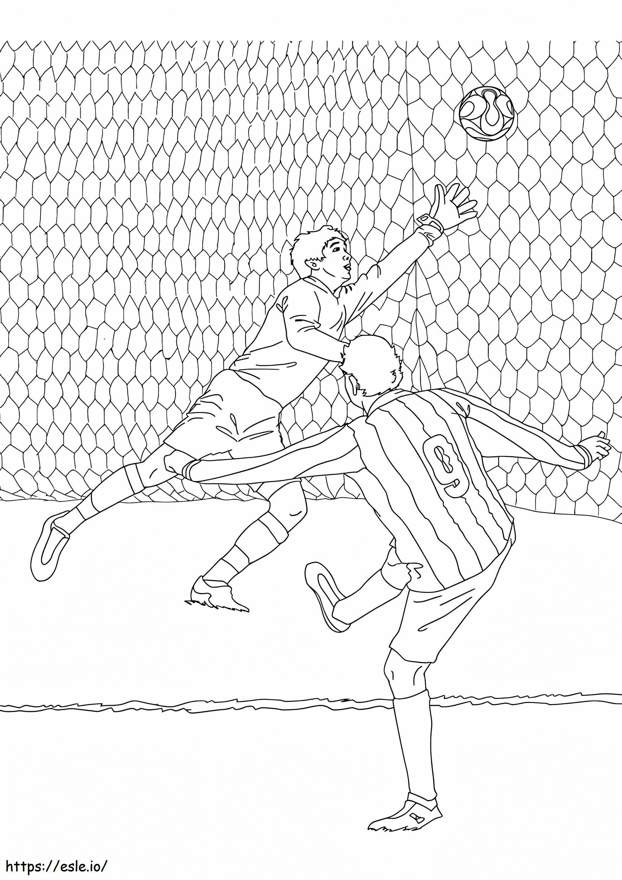 1528272638_The Scoring A Goal Color To Print A4 coloring page
