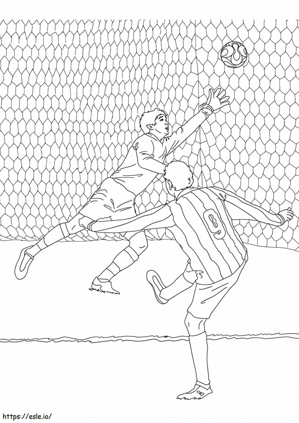1528272638_The Scoring A Goal Color To Print A4 coloring page