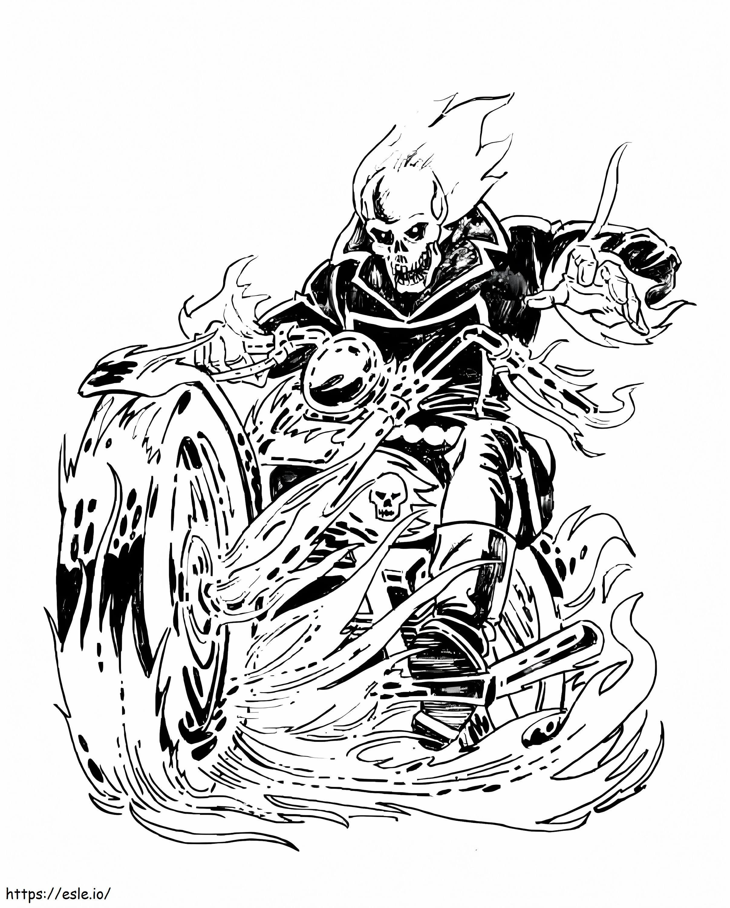 Cool Ghost Rider de colorat