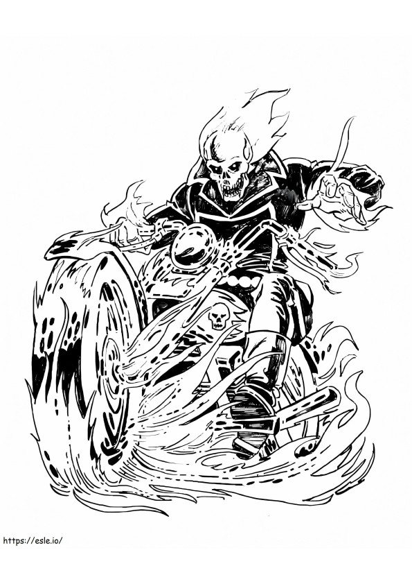 Siisti Ghost Rider värityskuva