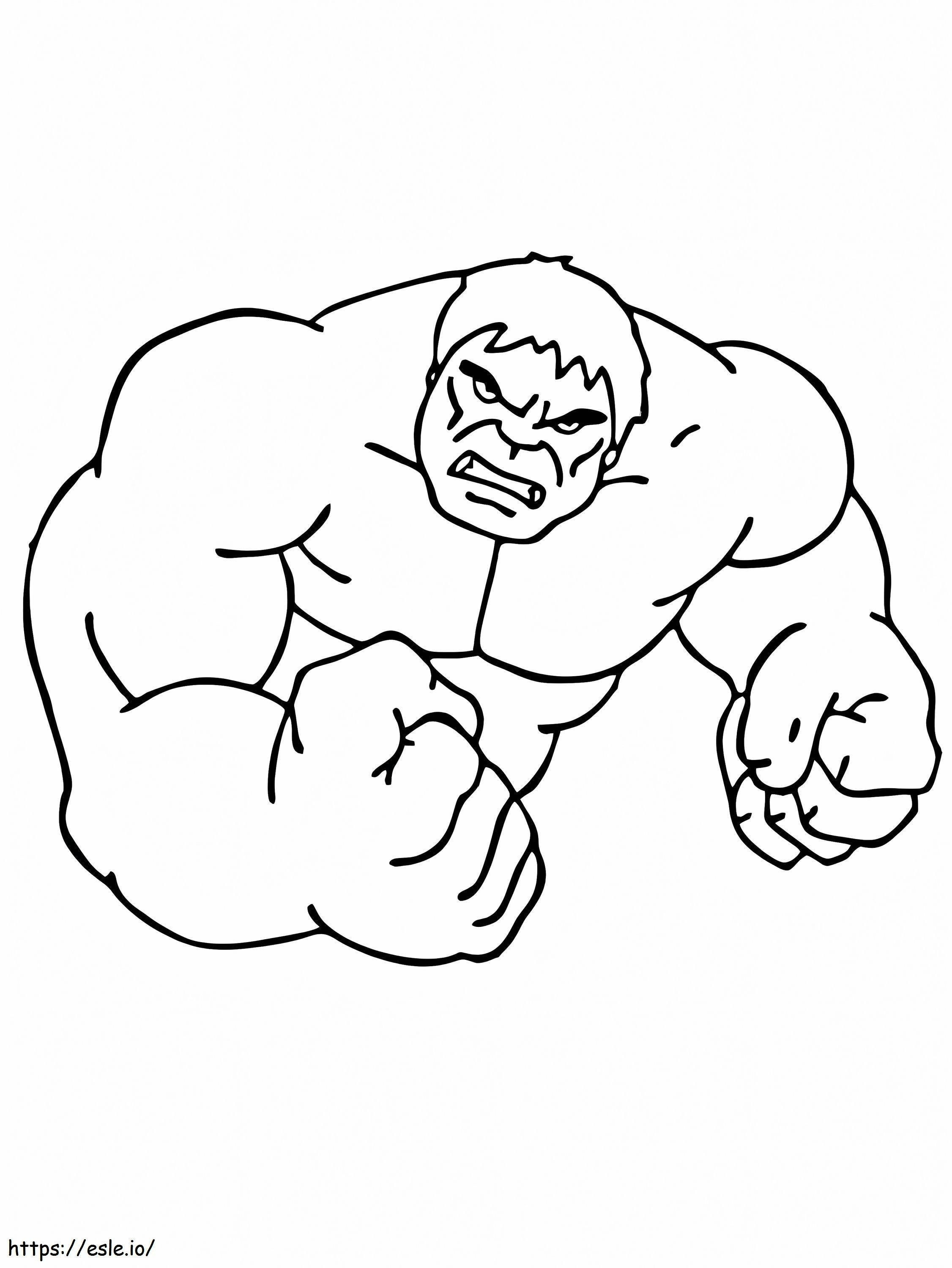 Hulk Facile da colorare