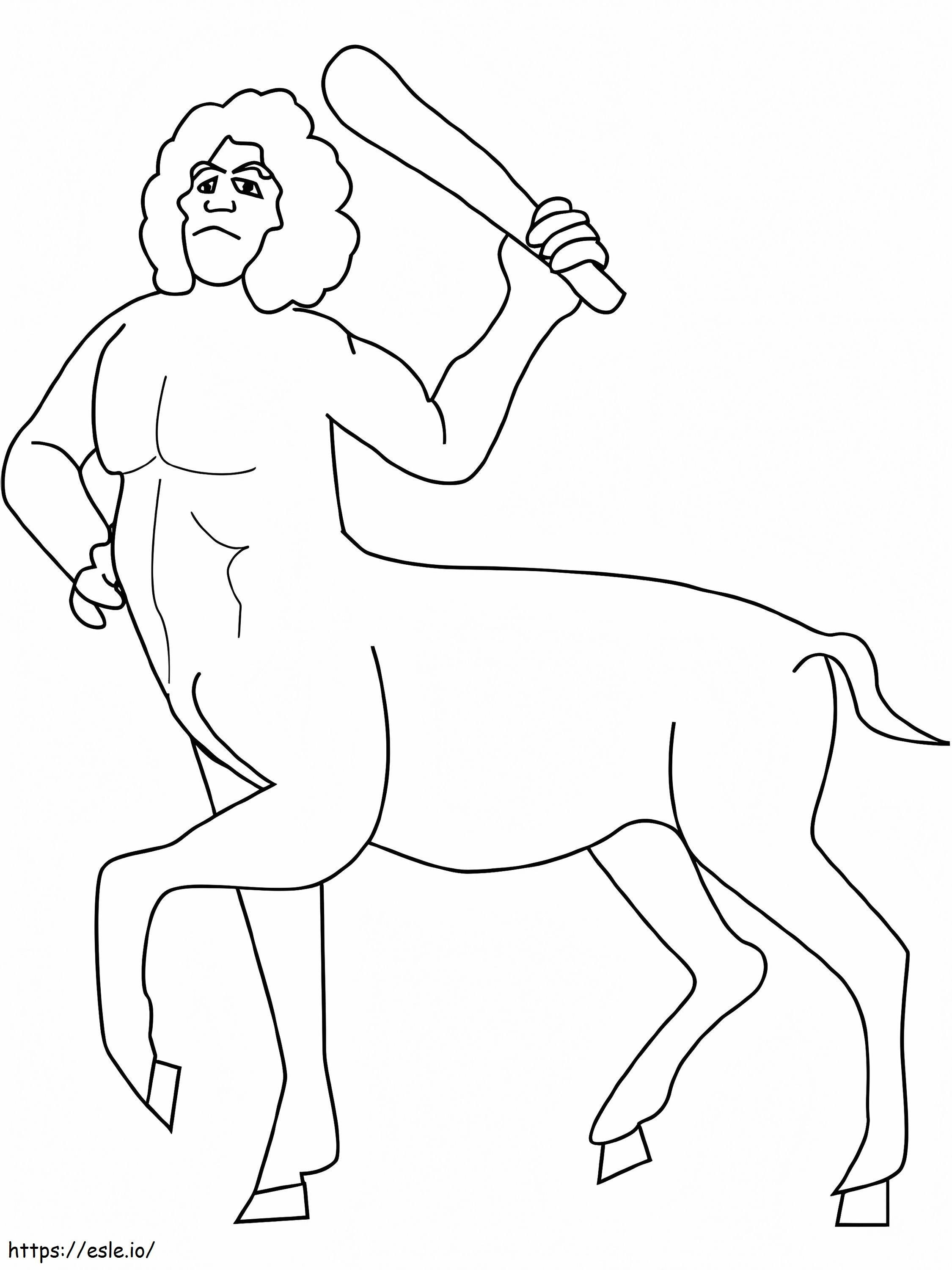 Centaur Sederhana Gambar Mewarnai